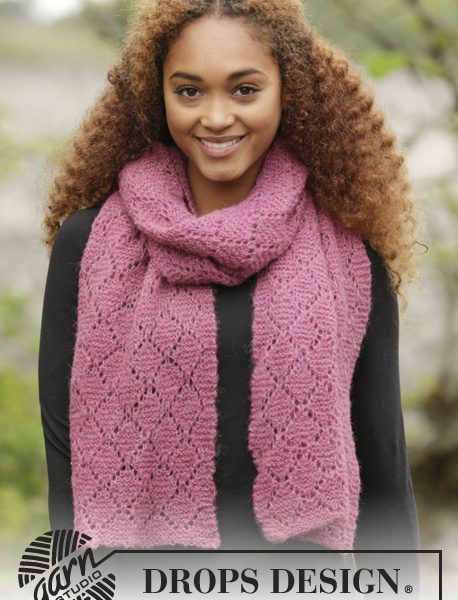 Ace of Diamonds Free Lace Scarf Knitting Pattern