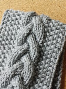 Cable and Seed Stitch Headband Free Knit Pattern