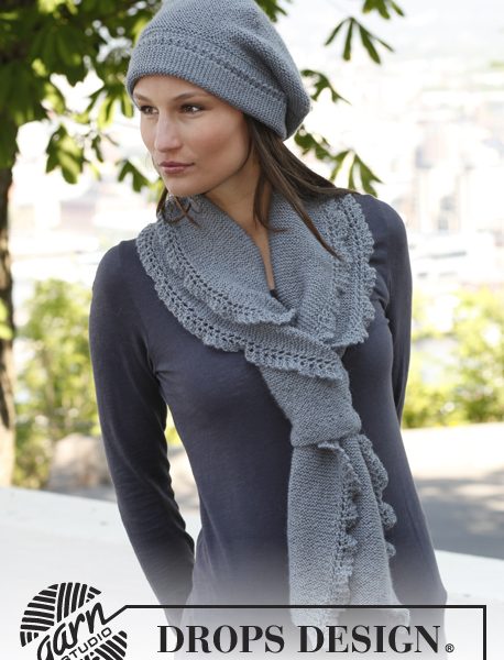 Emily Free Lace Scarf and Hat Knitting Pattern