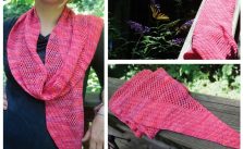 Fiona mesh lace motif with a diagonal rib