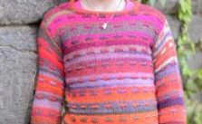 Girl’s Sunset Pullover Free Knitting Pattern