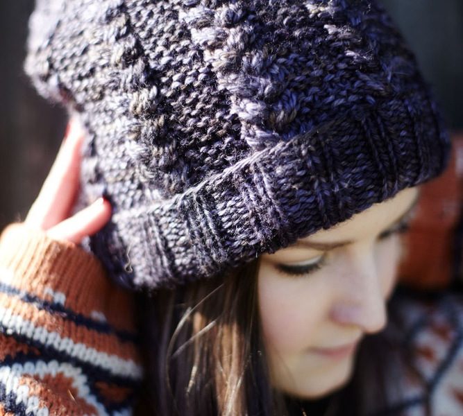 Hipster Sister Braided Beanie Knit Pattern