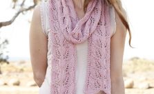 Honey rose lace leaf stitch scarf pattern knit