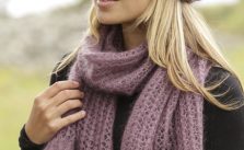 Jacinta Mesh Lace hat and Scarf Knitting Pattern Free