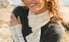 Lace Scarf and Wrist Warmers Free Knitting Pattern
