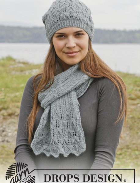 Lake District Free Lace Scarf and Hat Knitting Pattern