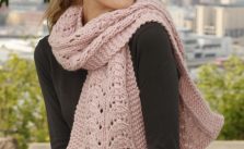 Marshmallow Fluff Free Arch Lace Scarf Knit Pattern
