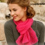 Raspberry Ripple Free Lace Scarf Knitting Pattern