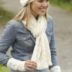 Snow Angel Free Lace Scarf, Hat and Wristwarmers Knitting Pattern