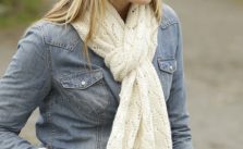 Snow Angel Free Lace Scarf, Hat and Wristwarmers Knitting Pattern