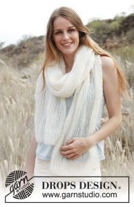 Soft embrace free lace scarf knitting pattern