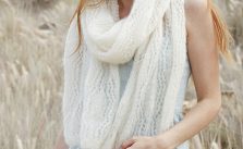 Soft embrace free lace scarf knitting pattern