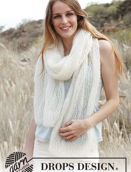 Soft embrace free lace scarf knitting pattern