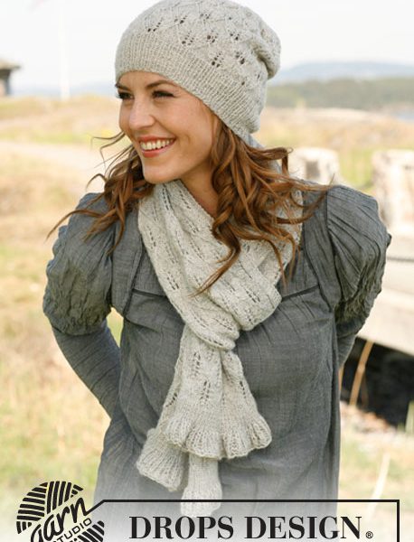 Sweet Caroline Free Lace Scarf and Hat Knitting Pattern