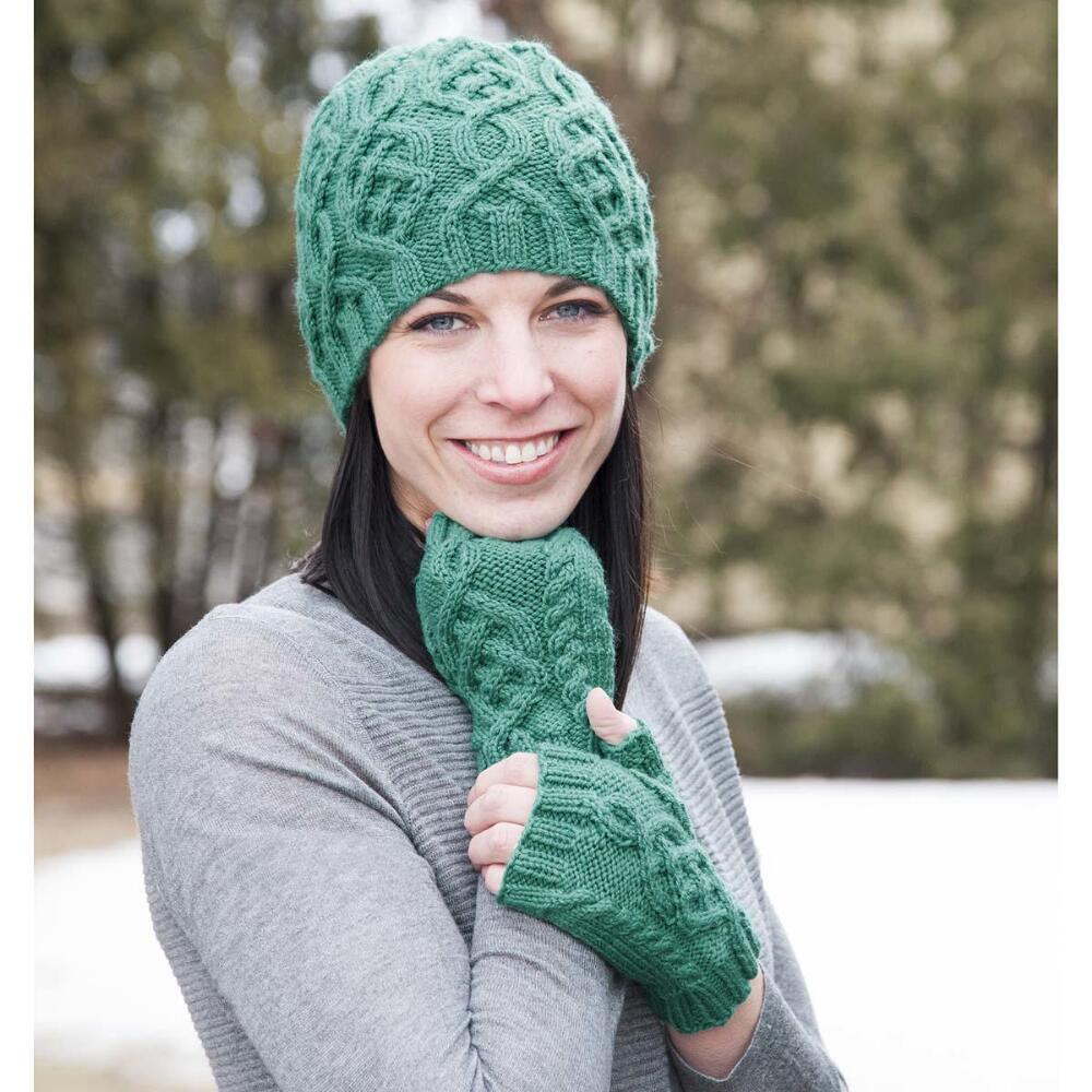 Brigid Hat and Mitts Free Cable Knit Pattern Download Knitting Bee