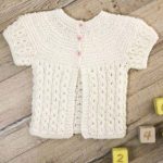 Short-Sleeved Cardigan Free Knitting Pattern for Infants