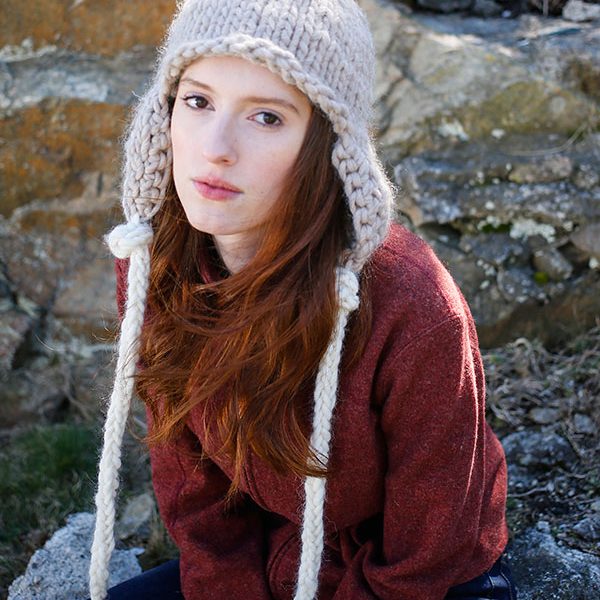 Zoya Bulky Yarn Earflap Hat Free Knitting Pattern