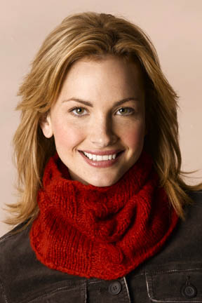 Aiko Cabled Neck Warmer Free Knitting Pattern