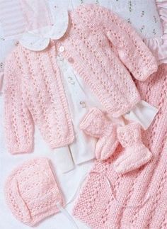 Knitting for Babies Pink Layette Free Knitting Pattern
