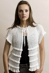 Layered-Tuck Cardigan free knitting pattern