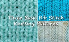 Three Basic Rib Stitch Knitting Patterns