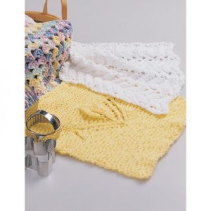 Tulip and Feather and Fan Dishcloth Free Knitting Pattern