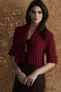 Vogue Knitting Pasha Knit Shawl-Collar Cropped Cardigan