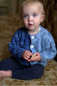 2 Color Baby Cardi Free Baby Knitting Pattern
