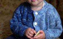 2 Color Baby Cardi Free Baby Knitting Pattern