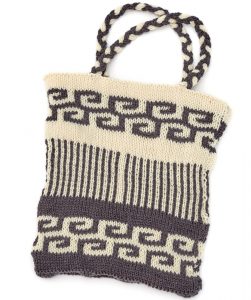 Swirls and Stripes Mosaic Bag Free Knitting Pattern