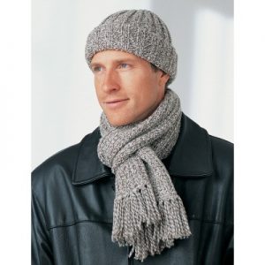 Men's Hat and Scarf Free Knitting Pattern