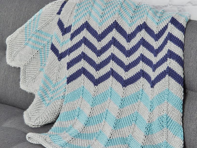 Relaxing Ripple Throw Free Knitting Pattern