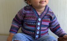 Seamless Baby Cardigan Free Knitting Pattern