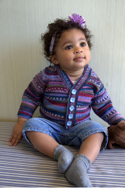 Seamless Baby Cardigan Free Knitting Pattern