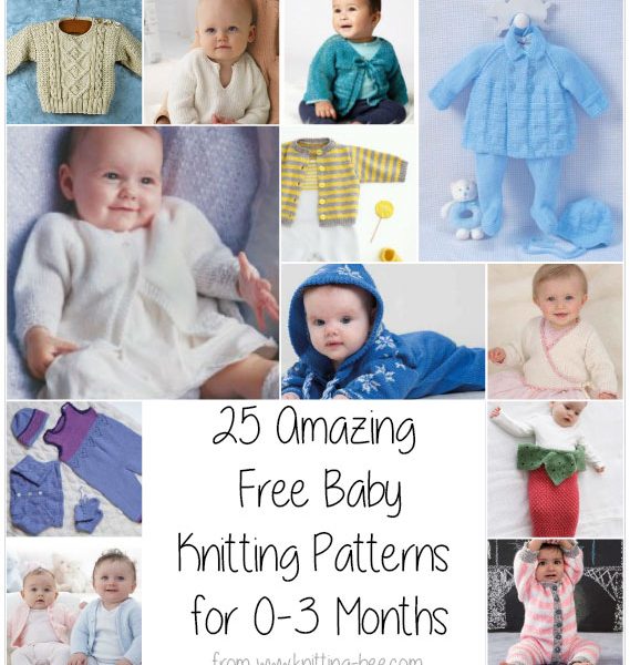 25 Amazing Free Baby Knitting Patterns for 0-3 Months