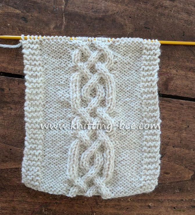 Aran Cable Free Knitting Stitch by https://www.knitting-bee.com/