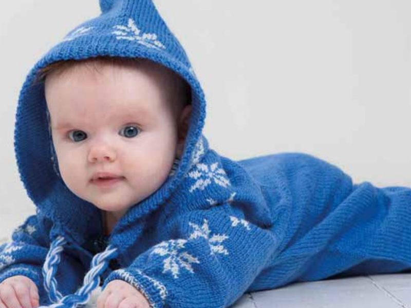 Baby Ull Hooded Jumpsuit & Hat Free Knitting Pattern