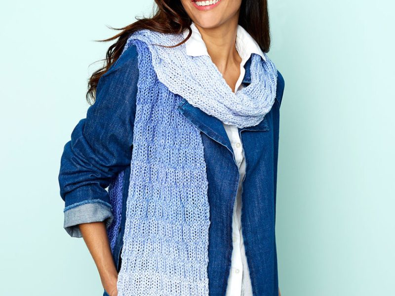 Basketweave Knit Scarf Free Knitting Pattern