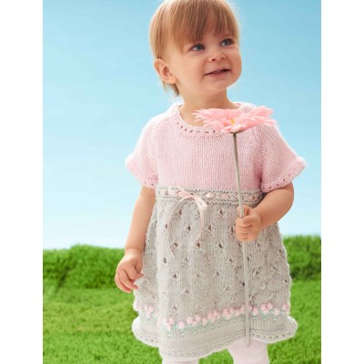 Bernat Cozy Posie Dress Free Knitting Pattern