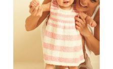 Bernat First Steps Dress Free Knitting Pattern