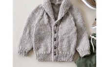 Bernat Shawl Collar Cardigan Free Beginner Baby’s Knit Pattern