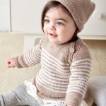 Bernat Wee Stripes Knit Pullover and Hat Free Pattern