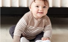 Bernat Wee Stripes Knit Pullover and Hat Free Pattern