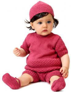 Cotton Soft Baby Ensemble Free Knitting Pattern