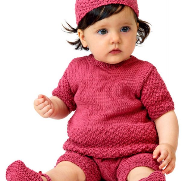 Cotton Soft Baby Ensemble Free Knitting Pattern