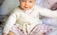 Lily ‘Kimono’ Jacket & Booties Free Knitting Pattern for Baby