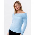 Off Shoulder Sweater Free Knitting Pattern
