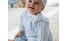 Patons Little Check Mate Set Sweater and Hat Knitting Pattern Free