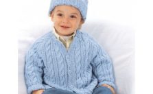 Patons Raglan Cables Set Hat and Cardi Free Knitting Pattern