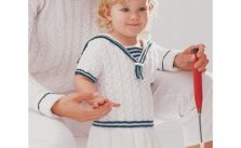 Patons Sailor Dress Free Knitting Pattern for Little Ones